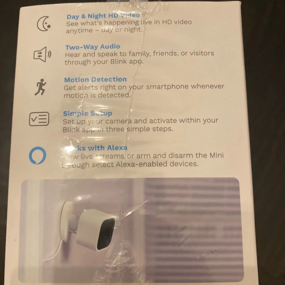 Blink Mini Indoor Plug-In HD Smart Security Camera